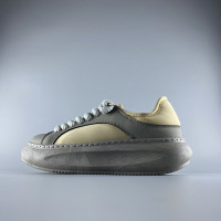 稀缺好貨 外貿男士夏季透氣休閒板鞋厚底復古運動鞋男百搭面包鞋