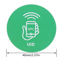 1 шт. 13,56 МГц S50 записываемый IC UID, защита от помех, металлические Мультяшные бирки, наклейки на телефон, карта приближения, этикетка, копир