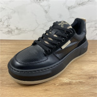 撤櫃品牌37碼男鞋2023春季新款休閒百搭真皮拼接運動板鞋男單鞋潮