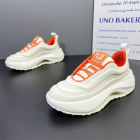 2023新款春夏季百搭潮流男鞋厚底透氣男款老爹鞋潮牌增高小白鞋男