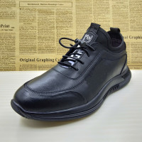 大牌撤櫃尾單真皮裏外全皮軟底一腳蹬休閒男士百搭工作鞋春款男鞋