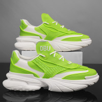 網紅爆款男鞋夏季透氣青少年跑步運動鞋內增高防滑百搭潮牌老爹鞋