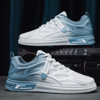 男鞋2023新款潮流夏季透氣網面休閒板鞋男士運動防滑漸層小白潮鞋