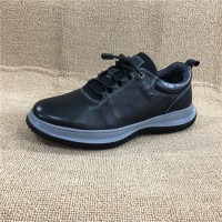 撤櫃處理真皮男鞋冬新款牛皮拼色鬆緊帶中跟防滑底青年運動休閒鞋