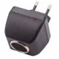 Адаптер переменного тока с автомобильной розеткой, автомобильное зарядное устройство, европейская вилка, от 220 В переменного тока до 12 В постоянного тока, используется для автомобильных электронных устройств, используемых дома