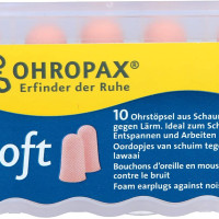 Ушная пробка Ohropax мягкая пена (10 затычек для ушей Немецкое производство)