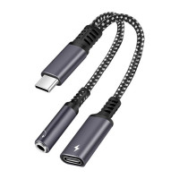 Адаптер для наушников 2 в 1, с USB C на 3,5 мм