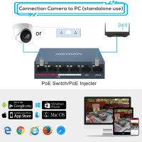Переключатель питания Hikvision, 100 Мбит/с