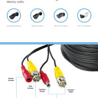 2 в 1, медный удлинитель для видеокамеры, 20 м