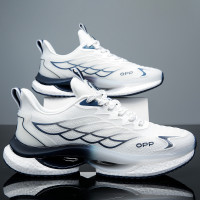 莆田飛織男鞋2023新款夏季透氣網面運動休閒爆米花減震跑步老爹鞋