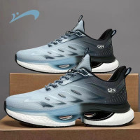 貴人鳥旗艦店夏季透氣網面運動鞋男女爆米花減震跑步鞋情侶休閒鞋