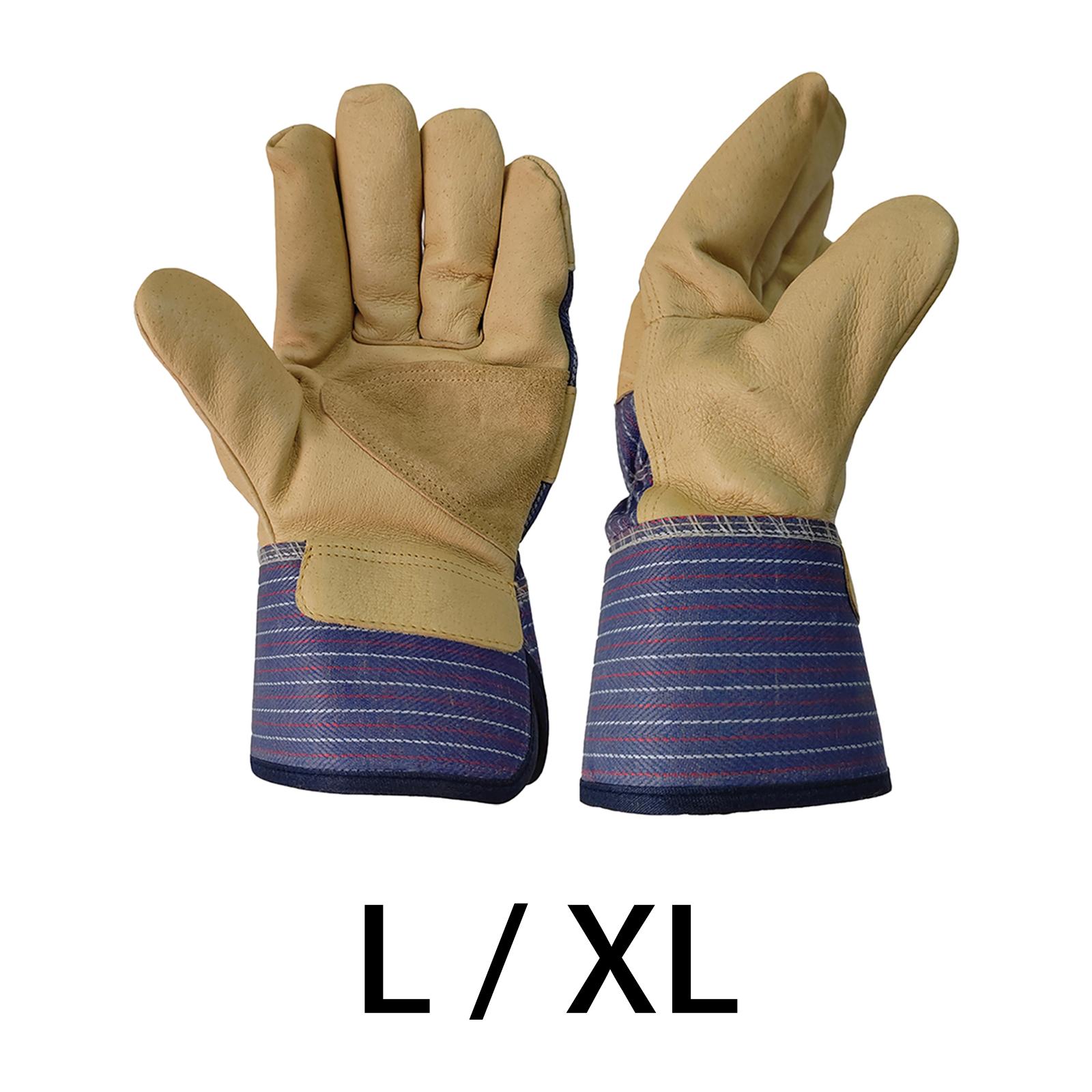 Welding Gloves with Reinforced Palm Animal Handling Glove Work Gloves Heat/Fire Resistant Mitts for Oven Stove Fireplace Baking