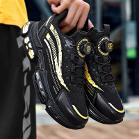 DEKNKEUP男鞋春季旋轉鈕釦休閒運動鞋2023新款春秋款旋鈕鞋子透氣