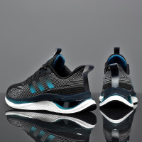 抖音同款運動男鞋奢侈品牌跑鞋爆米花軟底超輕減震增高休閒網面鞋