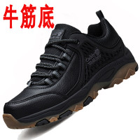夏季牛筋底男鞋登山鞋耐磨防滑旅遊網面戶外中年爸爸運動鞋休閒鞋