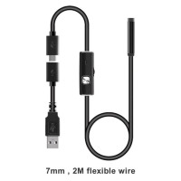 Регулируемый светодиодный эндоскоп для осмотра автомобиля, 70 градусов, Android, 7 мм, водостойкий детектор канализации для Sumsang Huiwei Pc 3 в 1