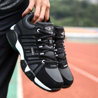 大尺碼男鞋45秋季皮面防水防滑46透氣男士休閒跑步運動鞋青少年學生