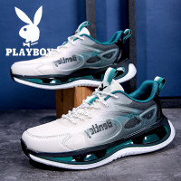 花花公子男鞋2023新款夏季網面透氣爆米花底運動鞋防滑耐磨跑步鞋