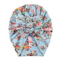 Шапка-тюрбан для новорожденных, с тройным узлом, винтажная шапка с принтом, с бантом, индийский пончик, реквизит для фотосъемки, детский головной убор