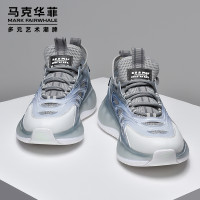 馬克華菲網面鞋子男運動鞋跑步椰子潮鞋夏季男款透氣增高休閒男鞋