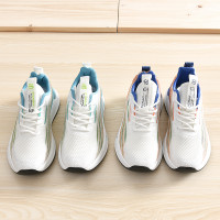 顏值拉滿！飛織網面+EVA大底！外貿男裝減震透氣繫帶休閒運動鞋潮