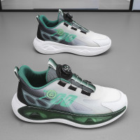 男鞋夏季透氣運動休閒初中生爆米花跑步旋轉鈕釦增高老爹潮鞋秋季