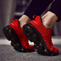 全掌氣墊減震運動鞋男2023年春夏飛織透氣休閒健身跑鞋超輕跑步鞋