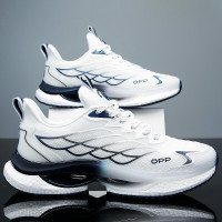 夏季透氣男鞋2023新款秋季防臭網面網鞋運動跑步休閒小白老爹潮鞋