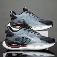 爆米花男鞋春秋款莆田椰子網面運動跑鞋男百搭氣墊老爹潮鞋內增高