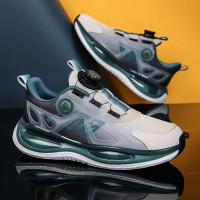 DEKN男鞋2023秋季新款青少年透氣網面爆米花旋轉鈕釦運動鞋跑步鞋