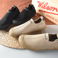 外碼牛貨橡膠軟底運動鞋男士懶人透氣襪鞋一腳蹬個性時尚男鞋