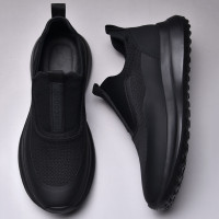 芸棉繡男鞋夏季2023透氣網面運動鞋一腳蹬懶人鞋薄款網眼休閒鞋子