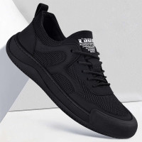 男鞋秋季新款透氣網面防臭休閒鞋男士百搭軟底輕便運動鞋子男潮鞋