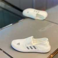 快手同款夏季低幫彈力布軟底輕便一腳蹬板鞋韓版涉水鞋休閒潮男鞋