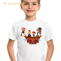 Футболка для девочек с рисунком аниме, попугай, пират, мультфильм, футболка для девочек, детская футболка, футболка, детская одежда, одежда для мальчиков, графические футболки