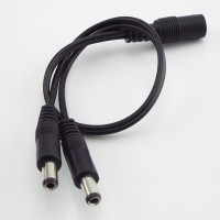 Разветвитель питания постоянного тока с 1 гнездом на 2 штекера, кабель 2,1*5,5 мм для камеры видеонаблюдения, аксессуары для видеорегистратора, фотоаксессуары