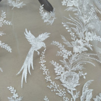 Модная кружевная ткань, свадебное платье цвета слоновой кости, кружевная ткань, свадебное Тюлевое кружевное платье, продажа по ярду