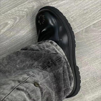 Siv Archive x Copaism鈦合金內襯鏤空雕花圓頭V底休閒德比皮鞋潮