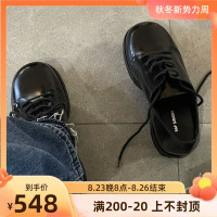 Raf Simons絕唱德比鞋 小牛皮圓頭增高大頭厚底皮鞋休閒百搭通勤