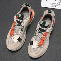 秋冬新款老爹鞋男潮流百搭繫帶運動休閒鞋青年潮流透氣厚底鞋子男