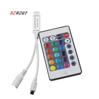 Светодиодный контроллер с 24 клавишами, светодиодный ИК-контроллер RGB, 1-2 контроллера, ИК-пульт, Диммер DC12V для RGB 3528 5050, светодиодный осветительный прибор