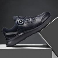 悍途運動休閒鞋春秋真皮透氣登山鞋男旋轉鈕釦戶外防滑減震跑步鞋