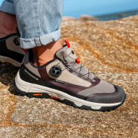 悍途男鞋2023新款潮春秋旋轉鞋釦運動旅遊防滑透氣百搭男士休閒鞋