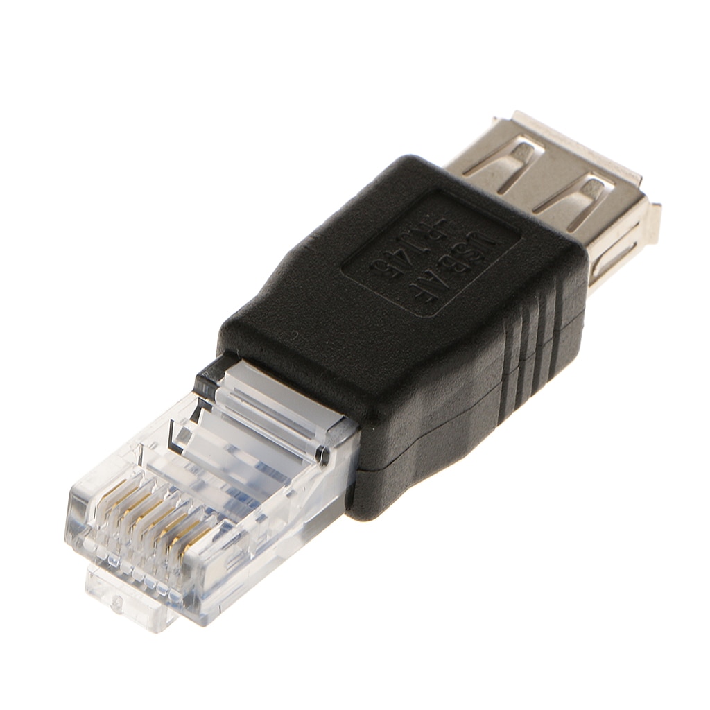 USB Female To Male Ethernet RJ45 Connector Adapter Converter LAN WAN AF Network