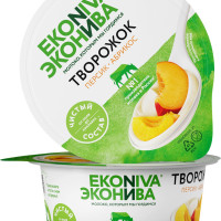 Творожок ЭкоНива персик-абрикос 5%, 125 г