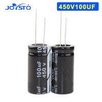 Алюминиевый электролитический конденсатор 450 в/100 мкФ 450 в/100 мкФ, электролитический конденсатор, Размер 18*35 мм, подключаемый 450 в, 100 мкФ, черный