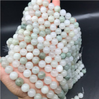 新疆天山翠散珠批发 圆珠冰翠玉珠 老型珠桶珠半成品DIY配件手链