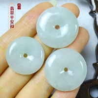 缅甸天然A货翡翠水润平安扣玉器挂饰玉扣玉吊坠翡翠玉髓配饰批发