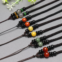 翡翠吊坠绳玛瑙项链绳和田玉吊坠挂绳饰品编织绳子可调节一件代发