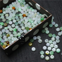 天然翡翠A货饰品配件玉石小算盘珠包挂编织材料福禄车挂配饰批发